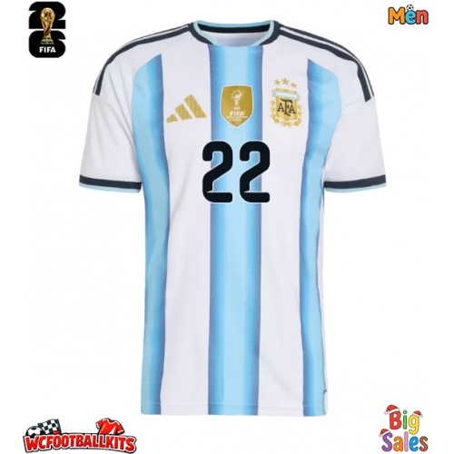 Argentina Lautaro Martinez #22 Replica Home Stadium Shirt World Cup 2026 Short Sleeve